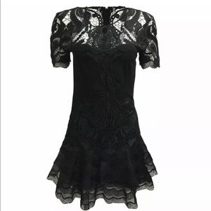 Brand New - Size 6 - Jonathan Simkhai black short sleeved lace mini dress